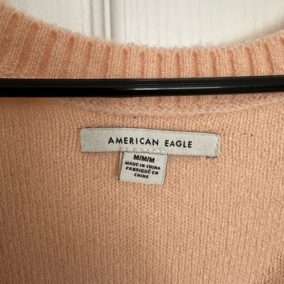 Light peach button down long sleeve top - Picture 3 of 3